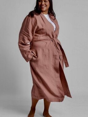 100% Linen Robe Parachute Clay Size Medium